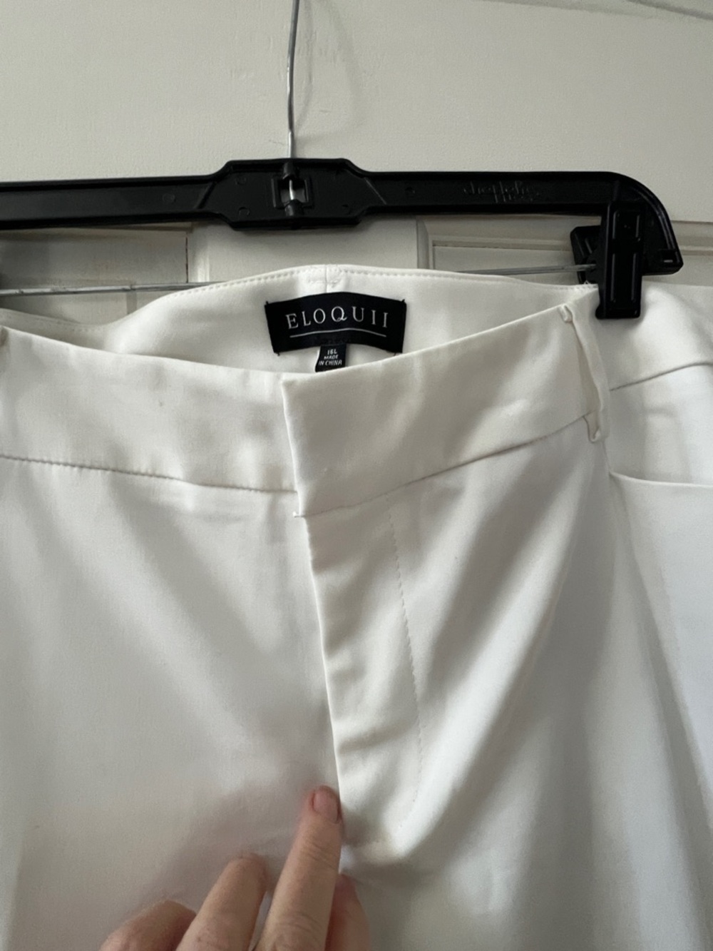 Eloquii Crisp White High-Waist Dress Pants - Picture 3 of 4
